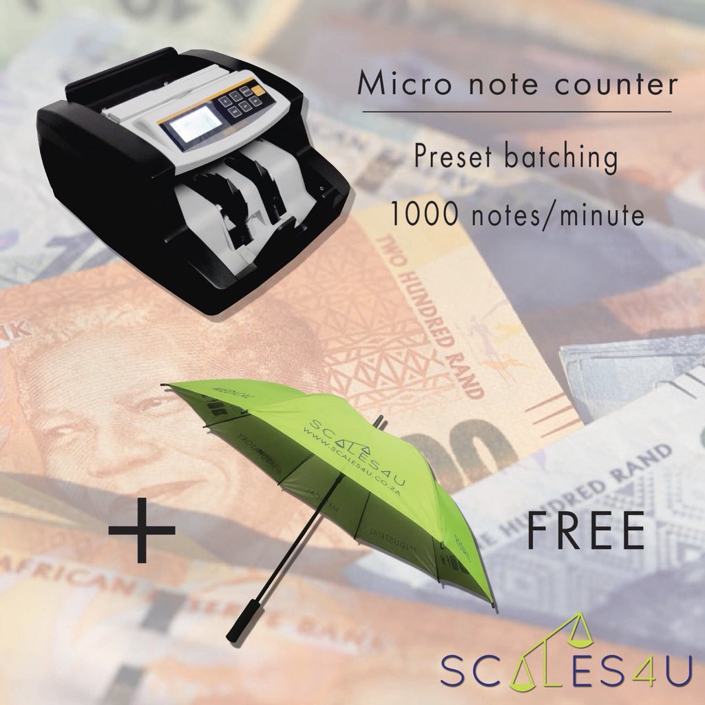 scales_4_u's tweet image. Buy a #notecounter this week and receive a FREE #golfumbrella ☂️ Don’t miss out, contact us for pricing on: 011 618 2554 or leave a comment.