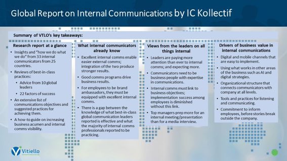 This infographic produced by @vitiellocomms shows some of the findings from our report The Next Level. More info and download at ickollectif.com/report #ICKReport #Comms #internalcomms