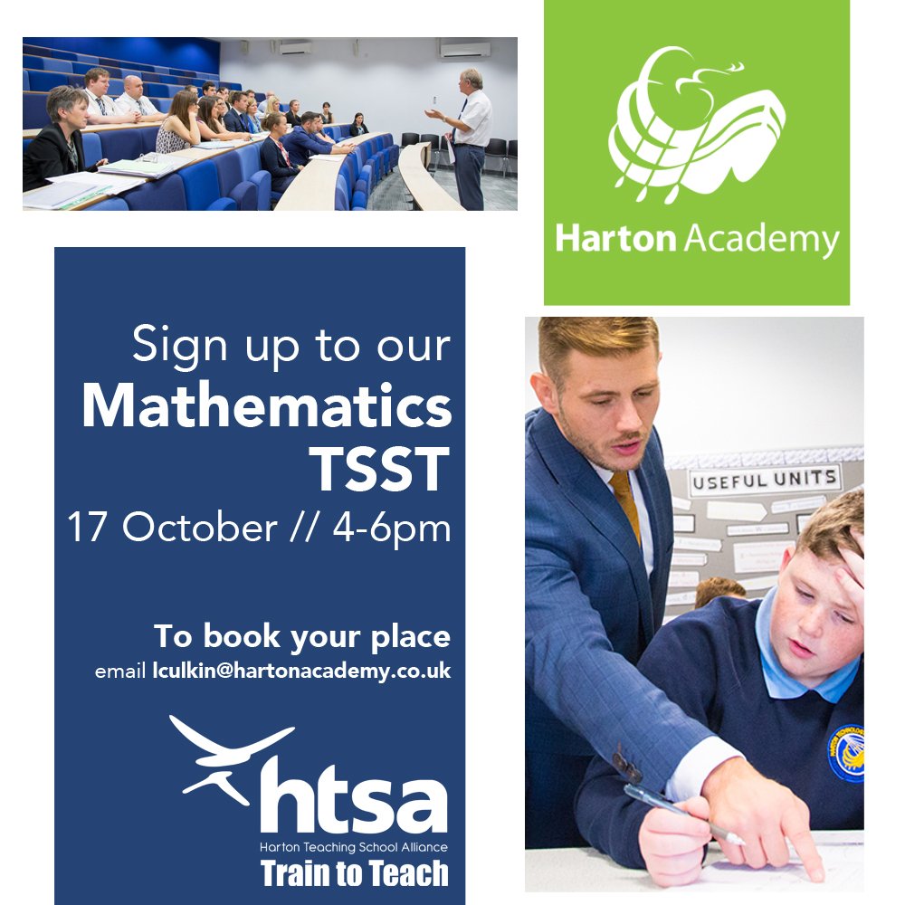 HartonTSA's tweet photo. @JobsInSchoolsNE For any teachers with QTS or QTLS who wish to up skill in mathematics, we have the a free course for you. Our TSST launches on the 17th October and comes with @thejmcuk approval! https://t.co/GGULhRSmBC