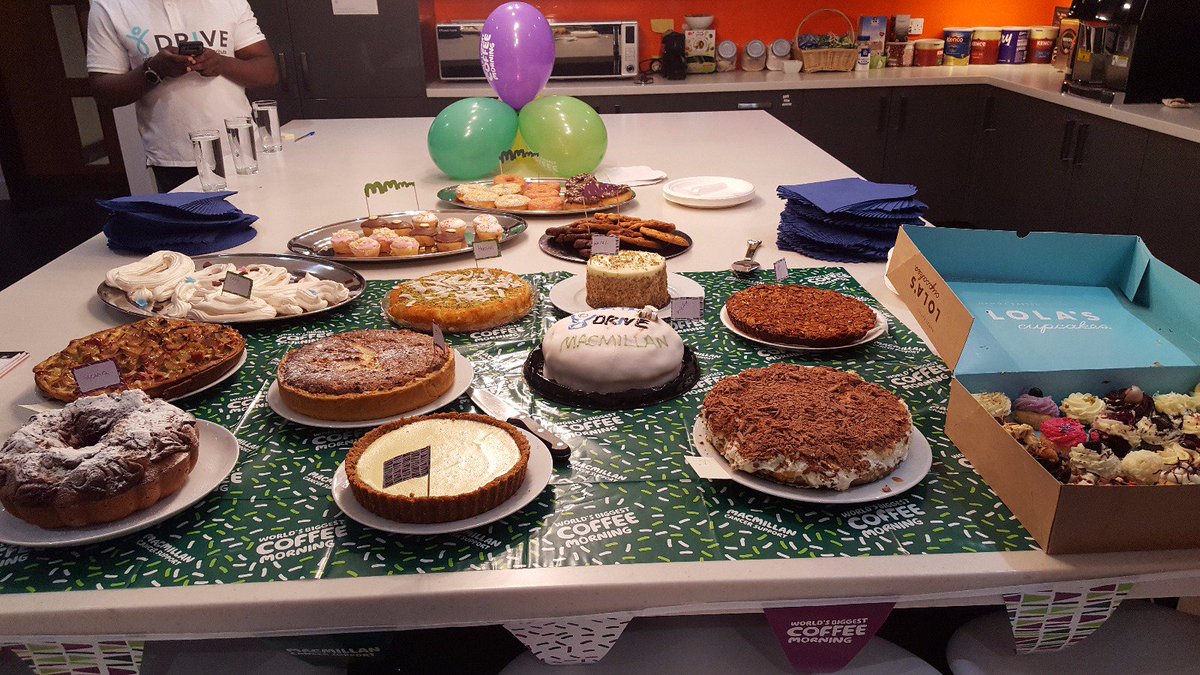 tata_comm's tweet photo. it's #InternationalCoffeeDay - a great reason to relive last week's #MacmillanCoffeeMorning - where we raised money to support those affected by cancer with @MacmillanLondon for #TataCommsDRIVE. Check out the mouth-watering treats baked by our #TeamTataComms London! 🍰 ☕ https://t.co/zGS7zAuV6K