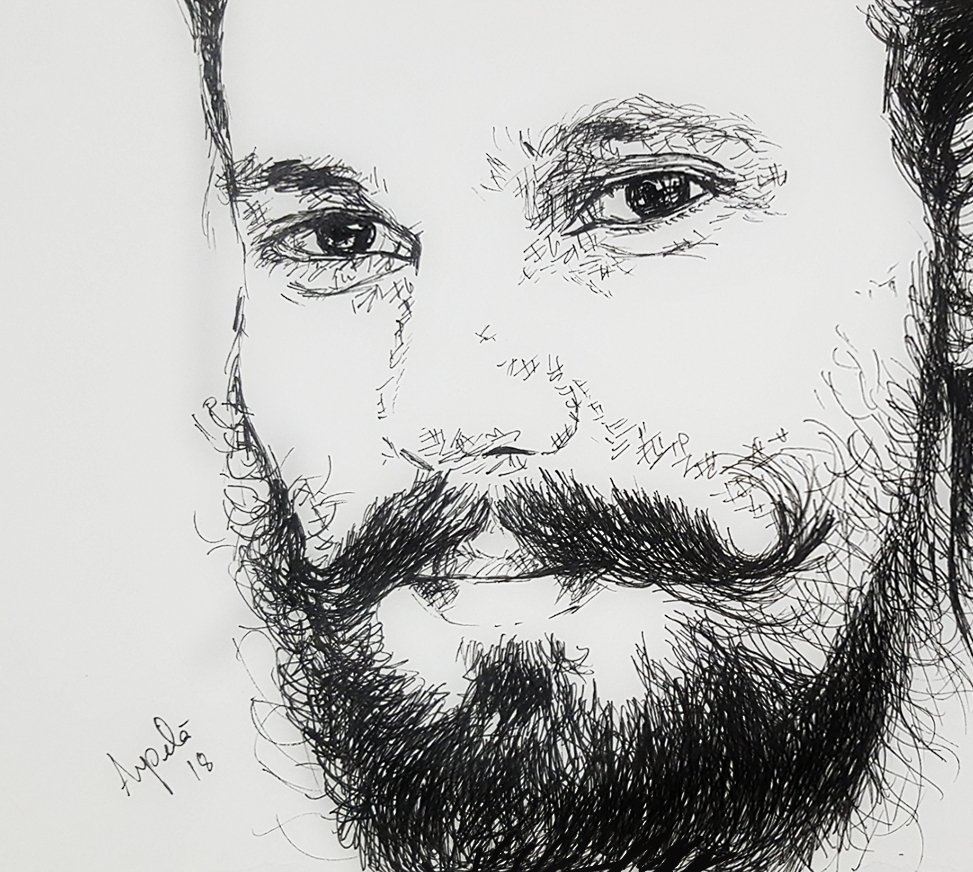 arpita_dg's tweet photo. #inktober #Inktober2018 #inktoberDay1 #sketch #portrait #inkpen https://t.co/bMLkOr0Osi