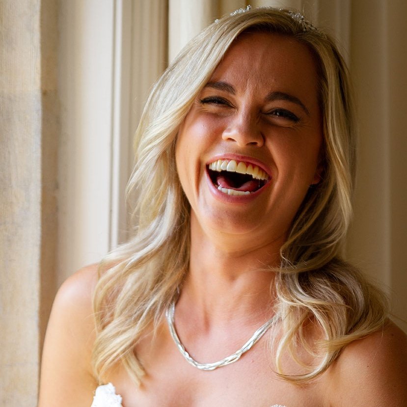 A very happy bride