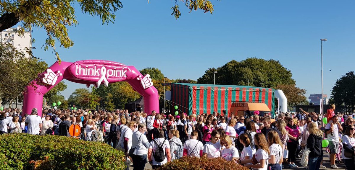 overrslag's tweet photo. Onder een schitterende zon, in het bijzijn van toffe Think Pink sporters, heeft team #OveRRslag het ritme een 400-tal 💚💚gescreend!! Een mooi slot van de Week van het Hart💚#VKF #RacefortheCure #ThinkPink https://t.co/s4xeqS58Wz