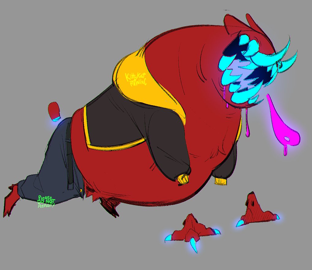 OwO I was thinkin about Gut.... ewe and since he's Gluttony n all... I wanted to give his more "demonish" form a go 