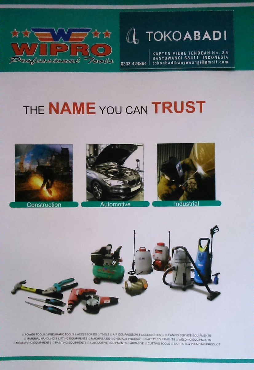 abadibanyuwangi's tweet image. @abadibanyuwangi #professionaltool #wipro