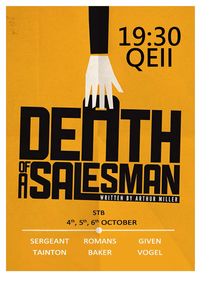 WinCollQEII's tweet image. This week in QEII Theatre, Arthur Miller's classic tragedy of the American Dream. Thurs Fri Sat 7.30. Tickets on the door, simply turn up!