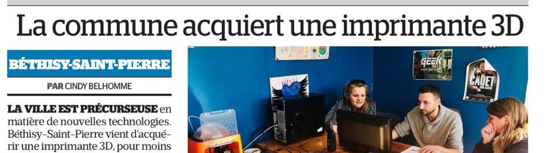 EmmanuelViv's tweet photo. Une lecture de début de semaine ? @LeParisien_60 parle #innovation #numerique dans #oise pour les #collterr et donc bah on parle de @Adico60 #imprimante3D #bethisysaintpierre #arcba #regioncompiegne https://t.co/jEdiBX0PRY