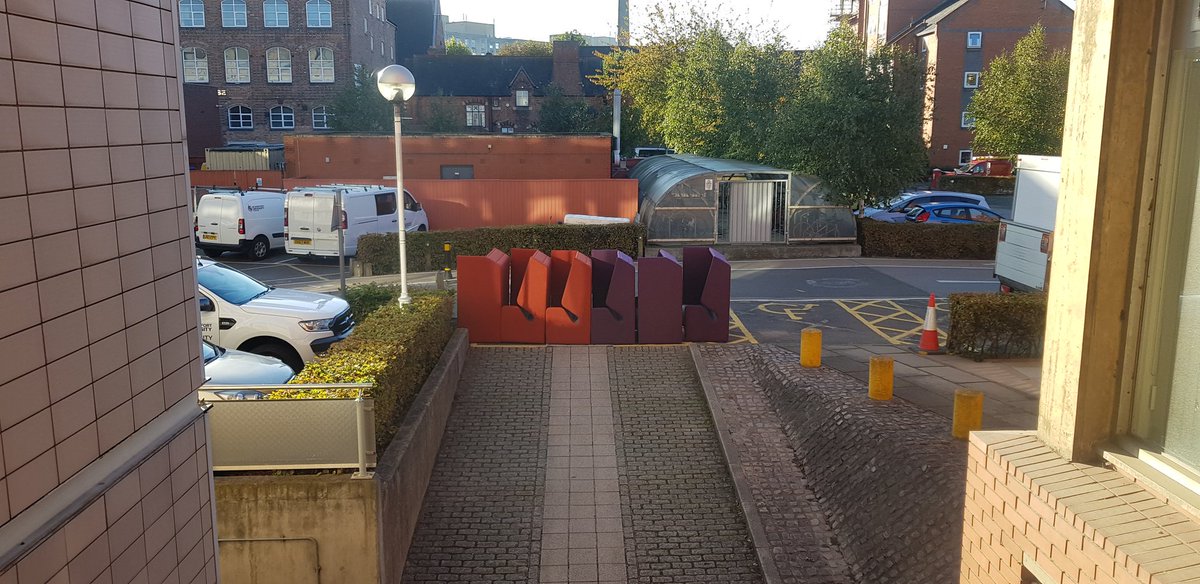 LibraryDMU's tweet image. Booths at the back door? Must be more furniture arriving for #TheDeck, our new Second Floor study area, opening in a couple of weeks! #SpaceForSuccess #LoveDMU #DMU #YourLibrary