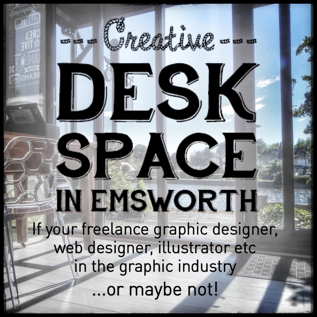 We’ve got desk space to rent! If you’re tired of working from home or just want to work in a creative studio drop us a line #emsworth #deskspace #studio #rent #creative #portsmouth #havant #design #freelance #fix8 #fix8design #strongisland #emsworthlife #emsworthonline #hampshire