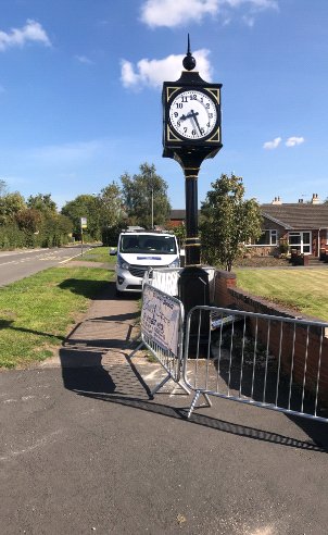 SmithofDerby's tweet image. We have recently designed,  fabricated and installed this pillar clock for the village of Hilton, South Derbyshire. As always, it was great to work with a local Derbyshire community! #publictime