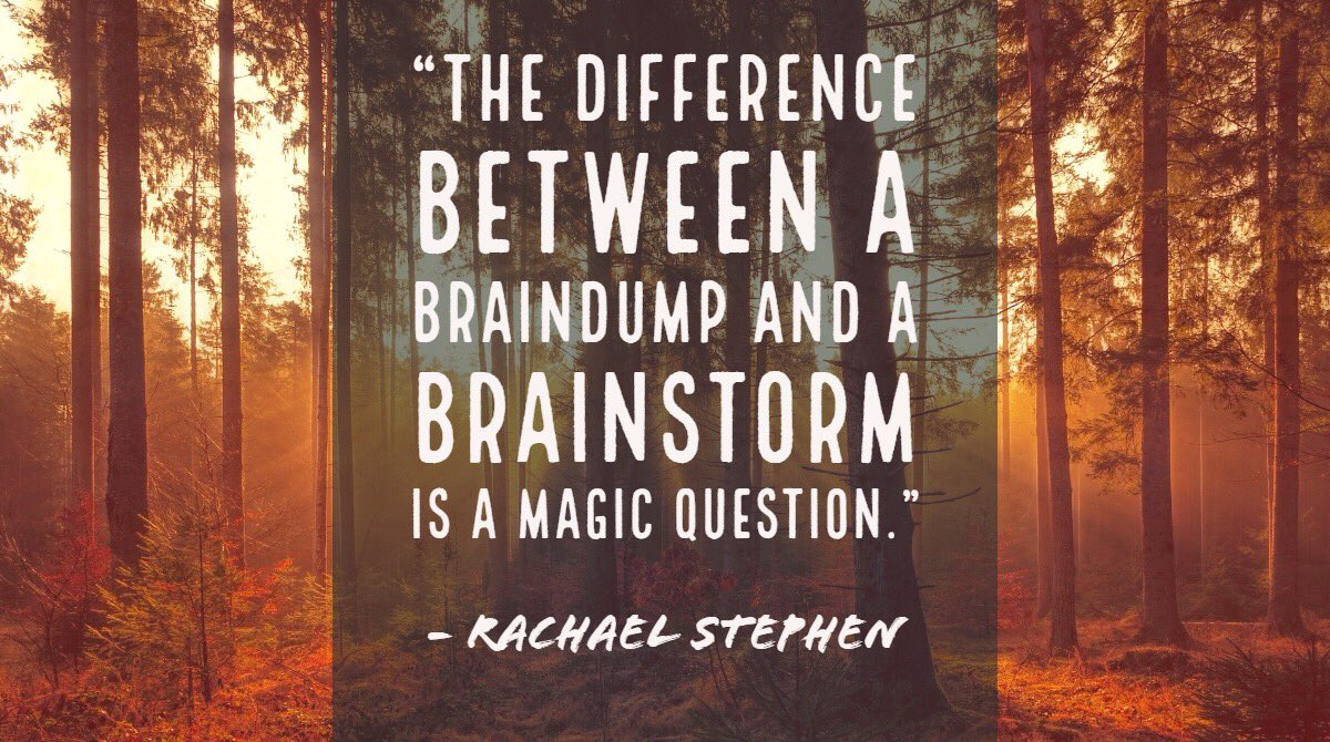 Prep Tober On Twitter The Difference Between A Braindump And A Brainstorm Is A Magic Question Quote By Mythicflux It S Prep Tober Now Will You Be Brainstorming With Us More Info About Magic Questions