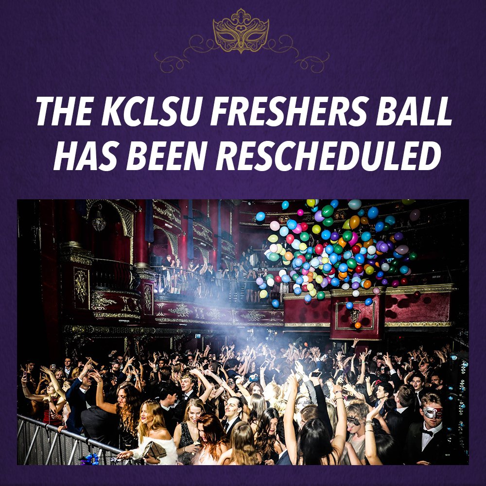 OriginalSinUK's tweet photo. ★★ REMINDER - FRESHERS BALL RESCHEDULED ★★

Don't forget - today's #KCLSU Freshers Ball has been rescheduled to Monday the 26th November 2018 due to ongoing structural work at KOKO.

@KOKOLondon @kclsu @KingsCollegeLon @KCLSU_Events @KCLSU_social #KCL #KingsCollegeLondon https://t.co/tBBIi3Z9ui