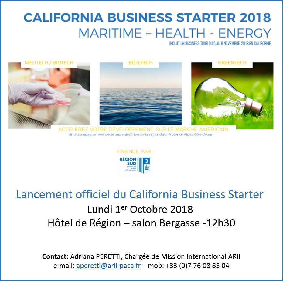 risingSUD's tweet photo. CALIFORNIA BUSINESS STARTER
Sous le haut patronage du Président de @MaRegionSud ,@RenaudMuselier , le lancement officiel du California Business Starter aura lieu aujourd'hui à 12h30 à l'Hôtel de Région, en présence des entreprises sélectionnées et des partenaires de l’événement. https://t.co/kHyTvC5QDW