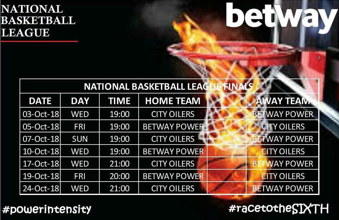 RabSportsNews's tweet photo. National Basketball League Finals: #betway #powerintensity💪🏾🏀 #racetothesixth #rabsportsupdates https://t.co/HqDKgCqu0a