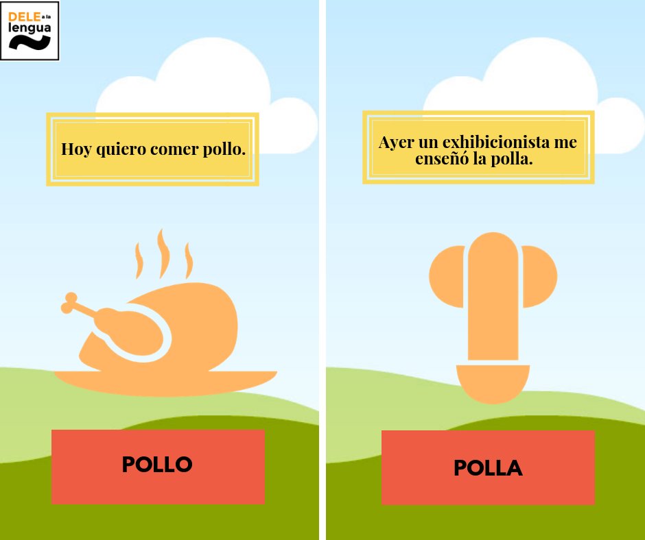 DELEalalengua's tweet photo. #FelizLunes docentes! Traemos estas infografías por si vuestros alumnos tienen 20 anos, piden polla en un restaurante, hablan ingles o tienen un pajero muy bonito. #ELE #DELE #Español #Spanish #TwitterELE #conversación #Spagnolo #BienvenidoOctubre #Espagnol #PracticeSpanish https://t.co/dBkUqCwANY