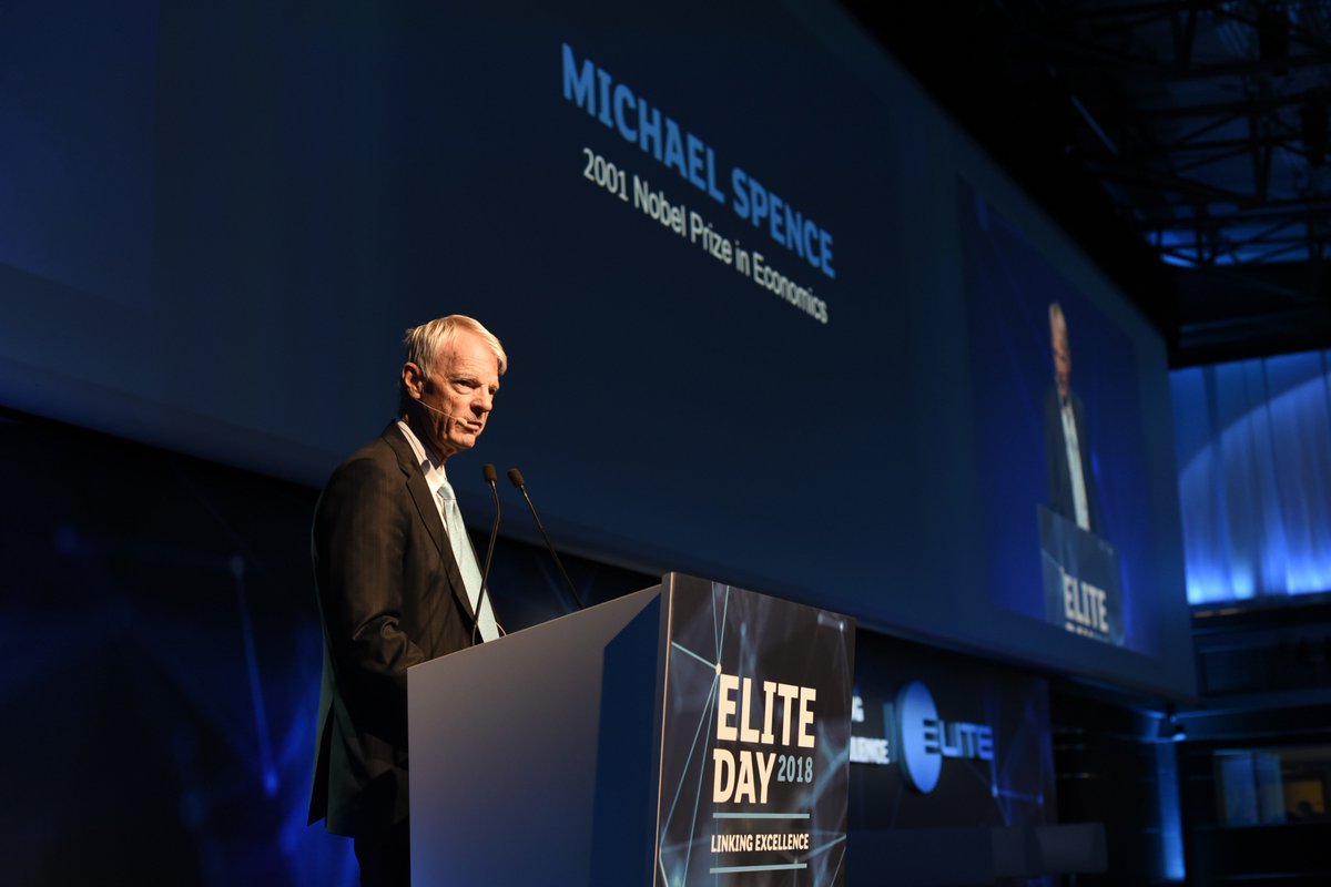 _ELITEGroup_'s tweet photo. Nobel Prize in economics @amspence98 at the #ELITEDay sharing the current macro-economic view: recent trends and global growth #weareELITE https://t.co/BeJAQPyCiW https://t.co/zy0iNTkdjN