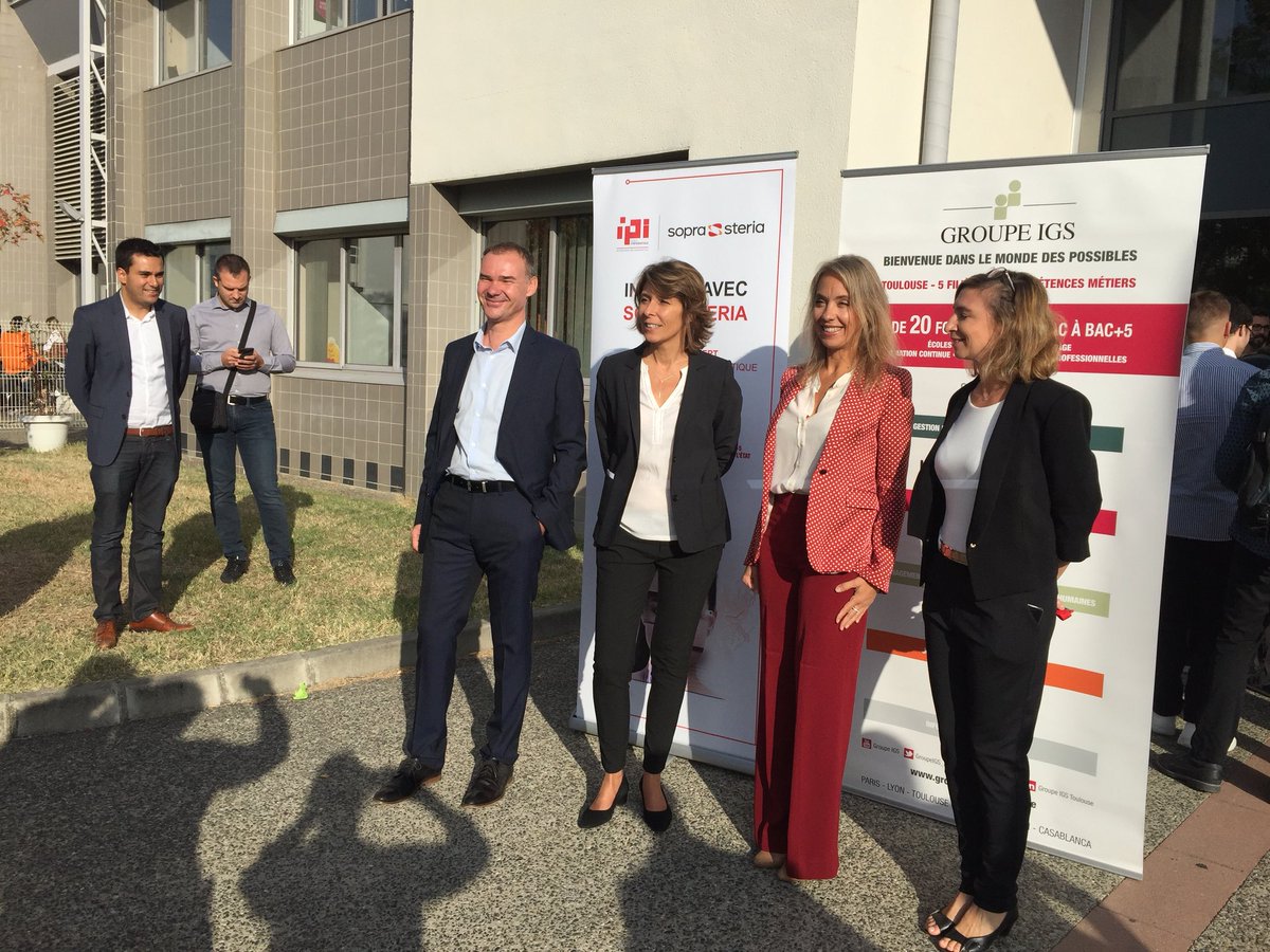 IGENSIA_Edu's tweet image. «C’est la rentrée, l’aboutissement d’un travail en commun avec @SopraSteria_fr @IPIToulouse  @GroupeIGS_31. Nous sommes enchantés car le numérique est un pourvoyeur de talents et d’#emplois. Bienvenue aux 23 #alternants DigiTalents » C. Boudet @IPIToulouse