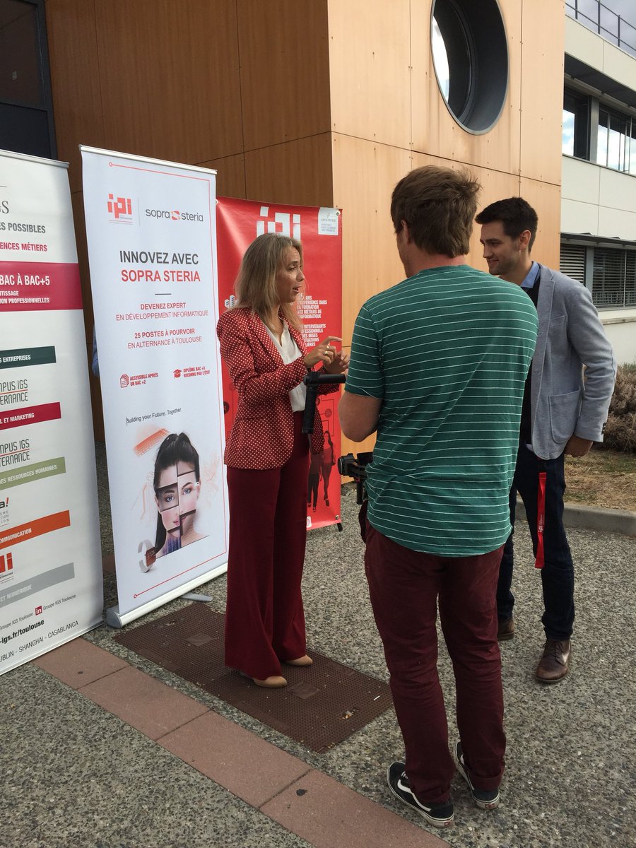 IGENSIA_Edu's tweet image. «C’est la rentrée, l’aboutissement d’un travail en commun avec @SopraSteria_fr @IPIToulouse  @GroupeIGS_31. Nous sommes enchantés car le numérique est un pourvoyeur de talents et d’#emplois. Bienvenue aux 23 #alternants DigiTalents » C. Boudet @IPIToulouse