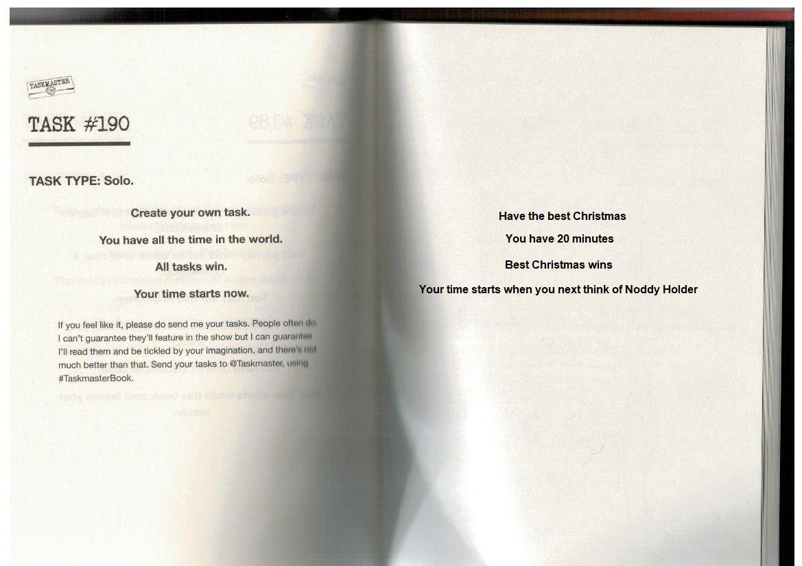 Alex Horne on Twitter: "Hopefully that links works and you can see an update of readers' tasks from the Taskmaster book... some my favourite photos here too. Thanks all. https://t.co/docviY6kvO" /