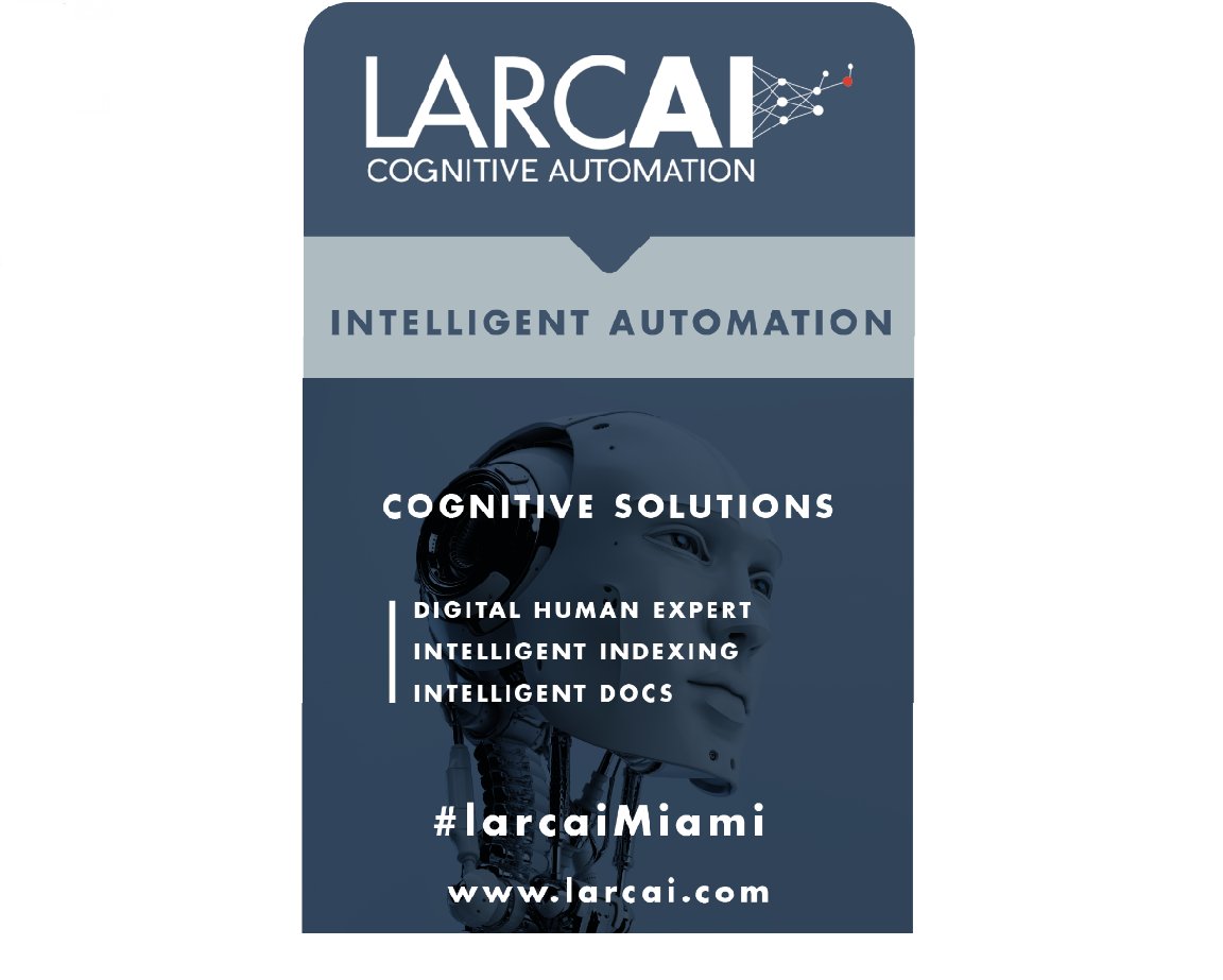 Janniestr's tweet photo. @larc_ai will be at #UiPathforward Americas in Miami this week the 3rd and 4th of October where we will have a booth and where we will launch some of our cool new Intelligent Automation solutions. #larcaimiami #nxtgenIA  #RPA #iRPA @UiPath https://t.co/kDWoFGyARq