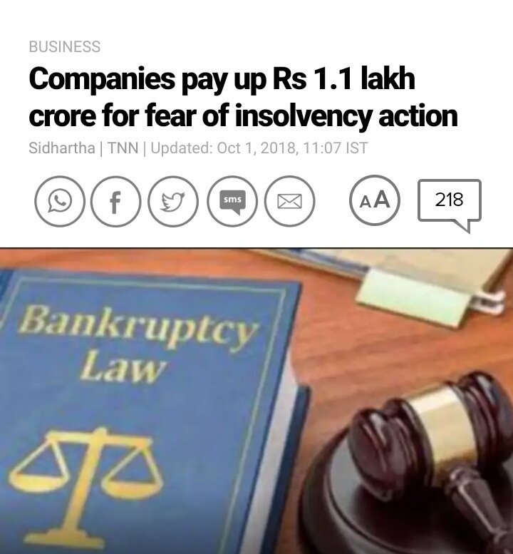 AnilMatt00's tweet photo. Fearing Insolvency and Bankruptcy Code which was passed by @narendramodi ji defaulting companies repay Rs.1.1Lakh crore #loans to #banks & Financial institutes
#Aadhaar4Development https://t.co/z2L5Uix6VG