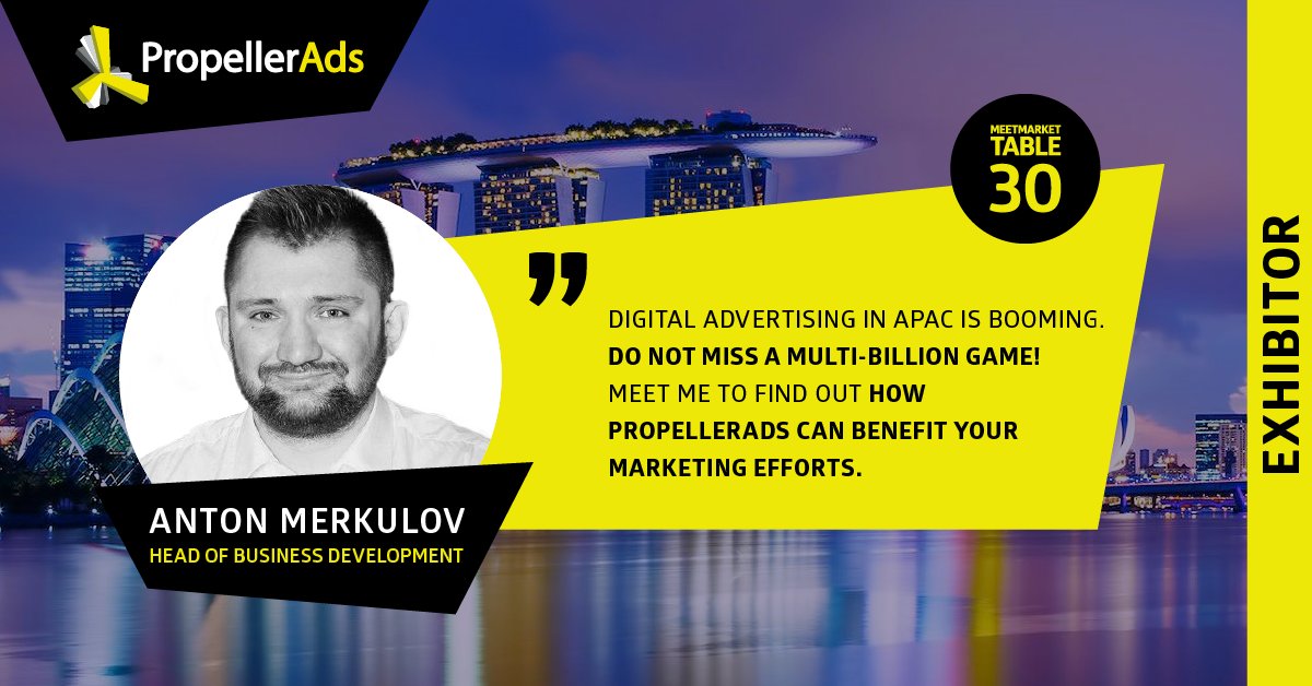 propellerads's tweet image. We're here, at @affiliatesummit APAC! Come to meet Anton, Matvey, and Ariadna at Meet Market table 30 👋

#AffiliateSummit #ASAPAC #PropellerAds #affiliate