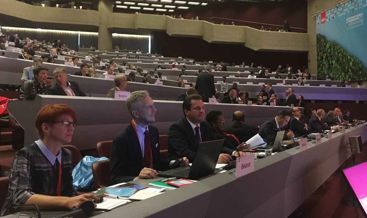BelarusUNOG's tweet photo. #Belarus delegation led by Mr Valentin Tataritsky, First Deputy Chairman of @Gosstandart, took part in the 41st session of the General Assembly of @isostandards signing the program of cooperation b/t 🇧🇾Belarus &
🇺🇿 Uzbekistan
#ISO #ISOWeek2018 #Standards4SDGs #SDGs https://t.co/OTfAlvhfNK