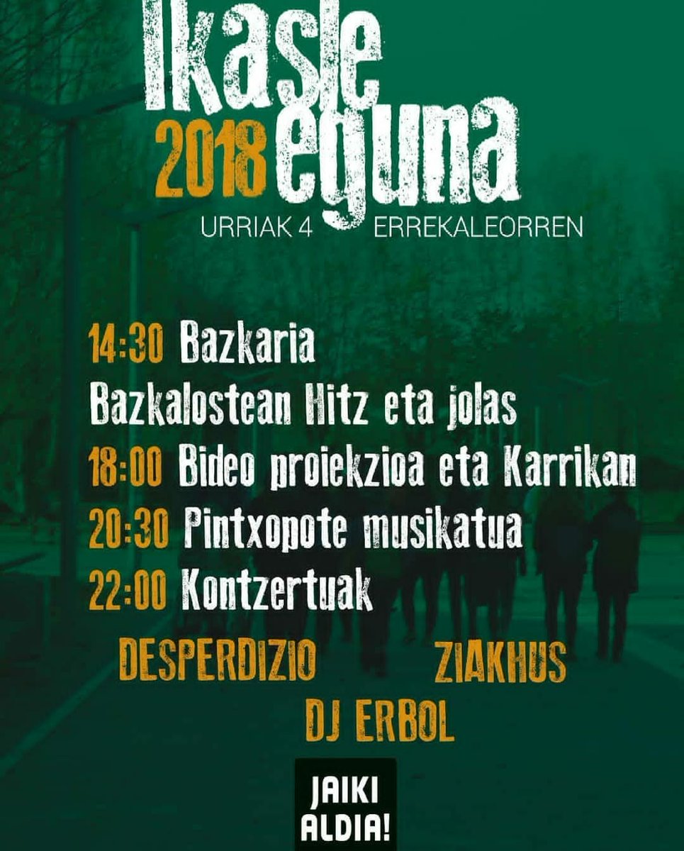 Urkabe_taldea's tweet photo. Gogotsu bueltan gaude!! Ostegun hontan, urriak 4 Gasteiz aldetik egonen gara ikasle eguna ospatzen. Wawawiwa! MUSIKA TA BORROKA https://t.co/ihh0NsROpQ