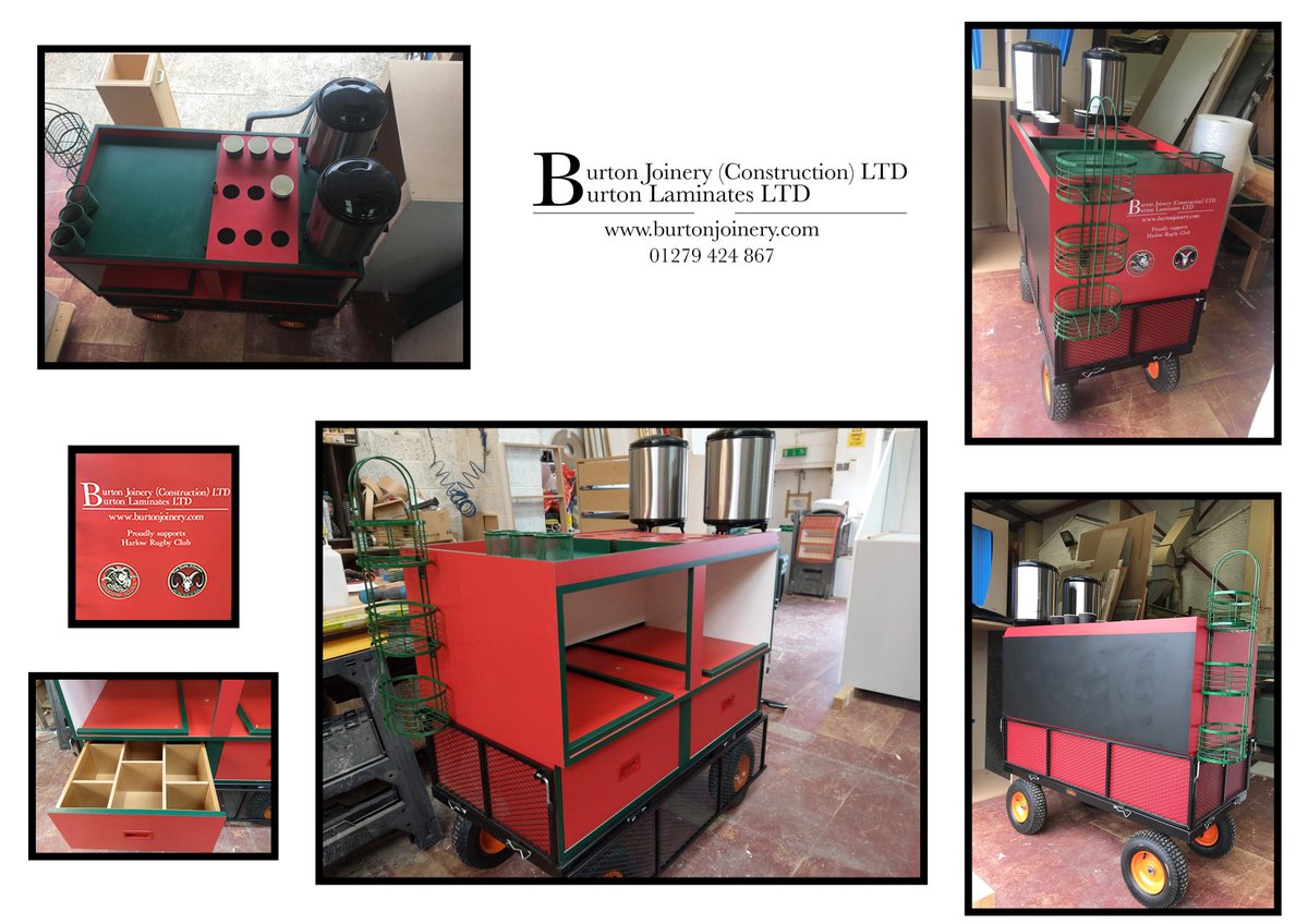 BurtonJoinery's tweet photo. We're very happy to show off our recent collaboration with #ramskitchen & @harlowrugbyclub . We designed and built this bespoke food trolley to be able to supply their customers whilst they're watching the rugby! It's had some great feedback! #bespokejoinery #foodtrolley #design https://t.co/fCq9kuvqqv