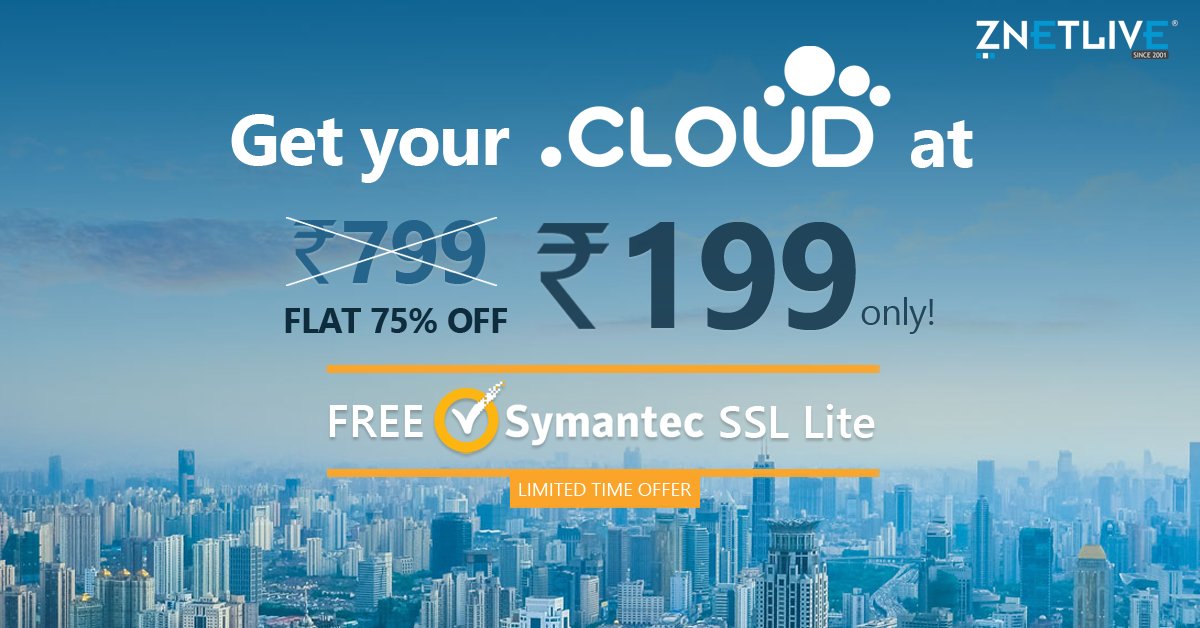 znetlive's tweet photo. Launch your #cloud start-ups with a modern domain name! 

Get .cloud domain now and SAVE 75%. Buy now- https://t.co/PIHQ3VZ4SD 

#domainname #domainonsale #domainoffer #clouddomain #StartupIndia #domain #startups @getdotcloud https://t.co/S5JLBV2yj0