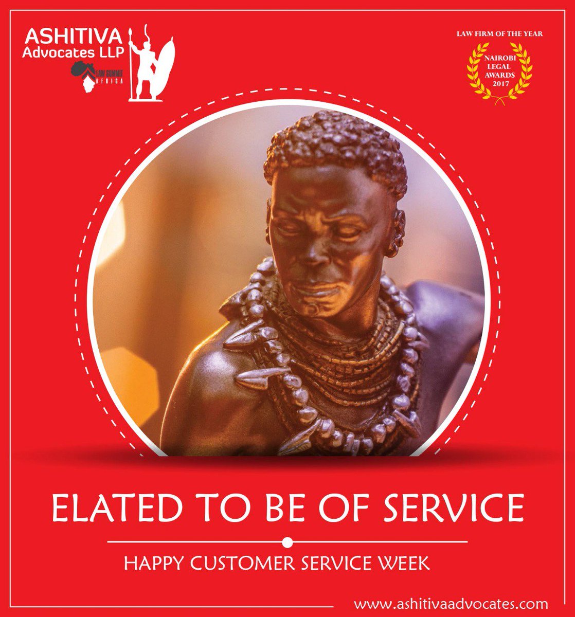 AshitivaLlp's tweet photo. Happy Customer Service week to all our esteemed clients, friends, and family of @AshitivaLlp 
We are always elated to be of service.
#CustomerServiceWeek2018 #CSWeek2018 #CustomerServiceWeek https://t.co/4CjCJPB7mK