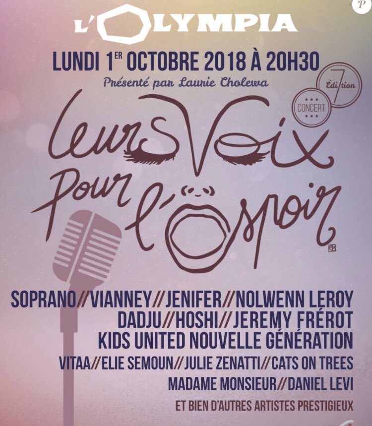 TalentShowFr's tweet photo. Ce soir a lieu @OLYMPIAHALL #LVPLE. Une pléiade d’artistes réunis pour récolter des fonds au profit de la Fondation Arcad et lutter contre le cancer du pancréas. Une maladie foudroyante dont on parle encore peu! All ze best @lauriecholewa https://t.co/zdicDNDYez