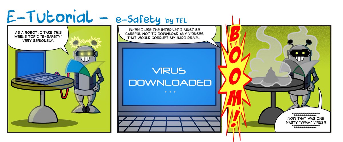DeanMor60902638's tweet photo. E-tutorial comic strip week three- eSafety
#CAVC #CAVCbot #etutorial #eSafety https://t.co/xqqoaQh7Uu