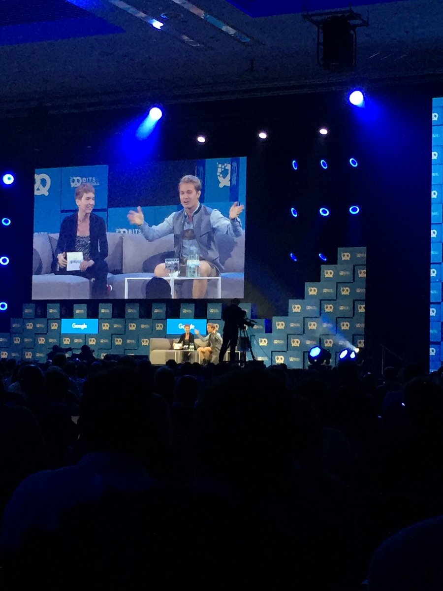 2nd day <a href="/bitsandpretzels/">Bits & Pretzels</a> - Nico Rosberg &amp; Britta Weddeling on the difference between GER and Silicon Valley: Forget #WorkLifeBalance !#quoteoftheday #bits18