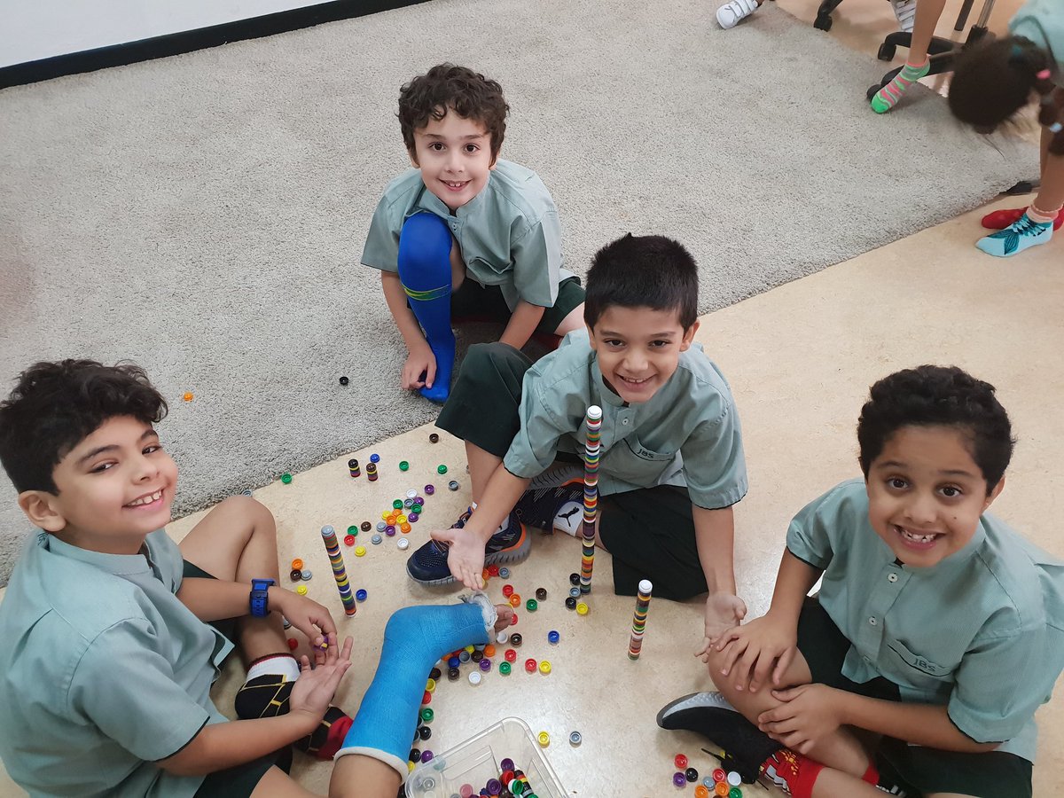 Children at play during break displaying their love of learning by inquiring into... "how high can a tower go before it becomes unstable?" #loveoflearning #inquiry #inspiringyoungminds