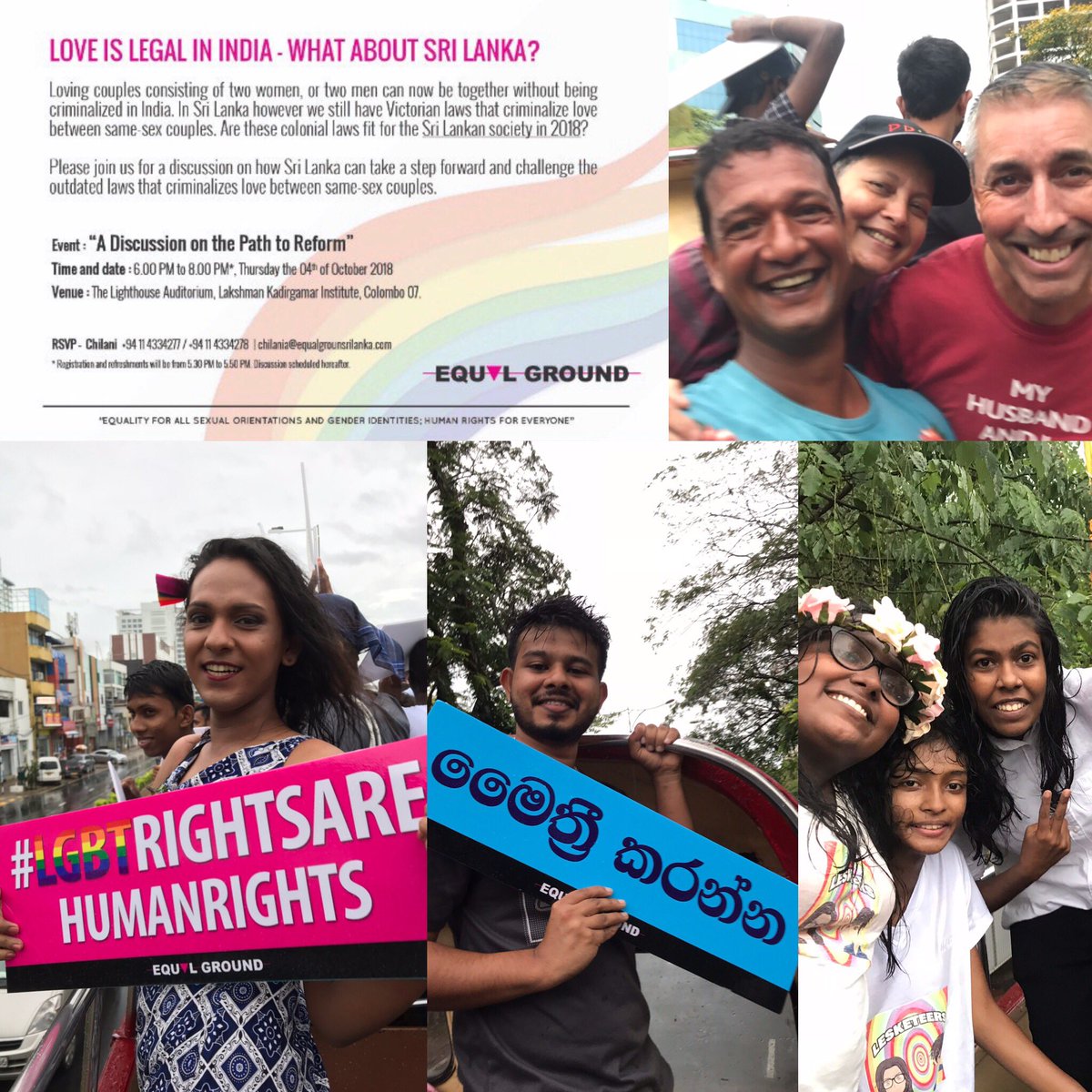 S_Chelvan's tweet photo. Overjoyed to be joining the Board of Trustees @_EQUALGROUND_ - need to challenge criminalisation of #love in #SriLanka #repeal365 @CWEquality @free_equal @HumanDignityT @ukblackpride @stonewalluk @Kaleidoscope_T @rock4_ronnie 🏳️🌈 https://t.co/h6s4rD3jsL
