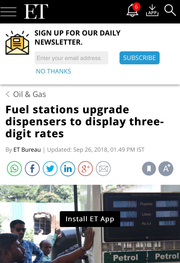 geetv79's tweet photo. Fuel Stations Upgrade their Petrol Dispensers
To Display 3- Digit👇Petrol Prices
Everyone is Sure
That the Loot Will Not Stop
#BJPFuelLoot
#PeTrolled
#ModiMadeDisaster
#MehangiPadiModiSarkar
#BahutHuiMahangaiKiMaar https://t.co/nNSNvhZELK