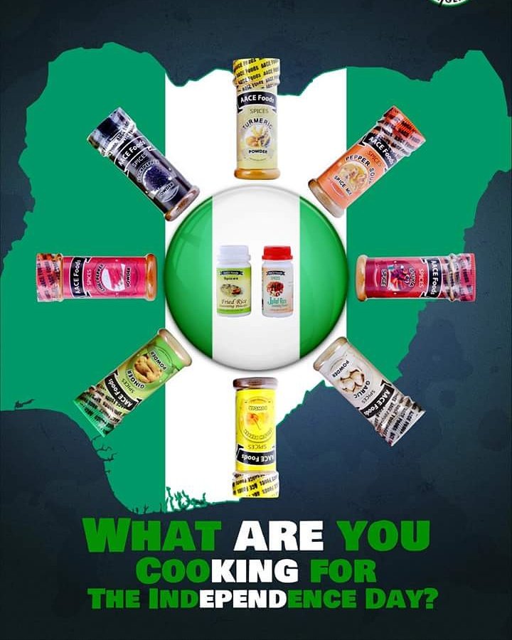 aacefoods's tweet photo. Now let's hear what you are cooking today with our spices to celebrate the independence?
#Jollofricespice #Friedricespice #Currypowder #Blackpepper #Ginger #HotChilipepper #Garlic #Yellowpepper #SuyaSpice(barbeque spice) #Turmericpowder #Peppersoupspice #AllPurposeSeasoning https://t.co/VTQ7iAa1QQ