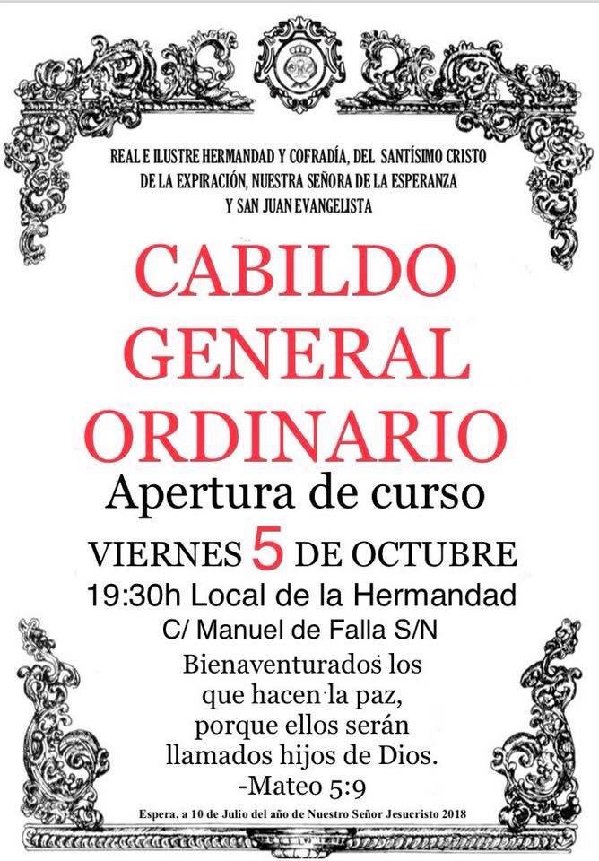 HdExpiracion's tweet photo. CABILDO GENERAL ORDINARIO https://t.co/wIjnVWovWV