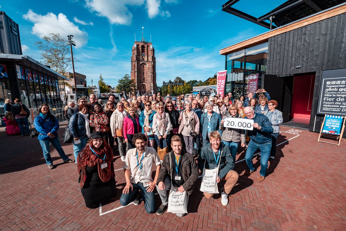 leeuwardenstad's tweet photo. Geweldig! @AGuidetoLWD ontving afgelopen zaterdag zijn 20.000ste bezoeker. Dat is vier keer zoveel als in héél 2017, en dat al in september. Gefeliciteerd! 🥳 #citytour #lf2018 https://t.co/1IICzkcXQJ