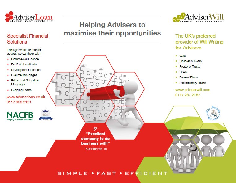 AdviserWill's tweet photo. We are delighted to be exhibiting with our sister company @adviserloanltd at the #BSSW showcase event next Wednesday at @ashtongatestad in #Bristol.
If you are an #adviser come and speak to us and see how we can help you transact more.  @BSSW2018 #estateplanning https://t.co/aKATE60ywo