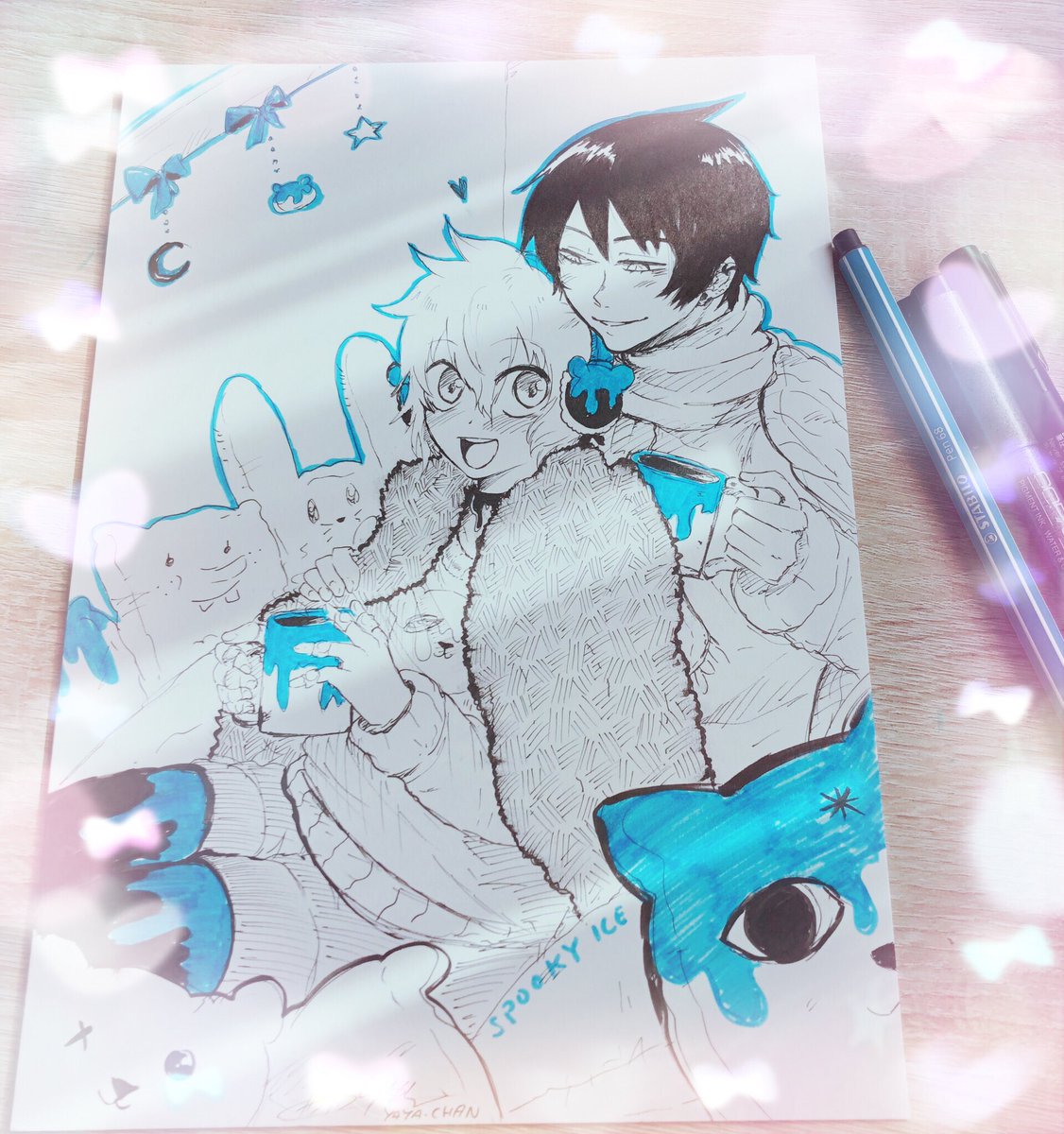 YaYa_Chan's tweet photo. OCs Shiro & Kole from my manga spooky ice ❤️ you can read it over here for free:
https://t.co/p4jiAjLzat
And read the newest page over here 💪
https://t.co/Tzt0Y7Z9g2
#inktober #inktober2018 #spookyice https://t.co/DacaVxklyM