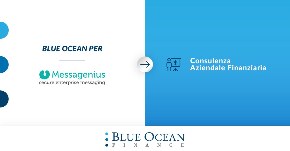 BlueOcean_Fin's tweet photo. Orgogliosi di aver fornito soluzioni di #CorporateAdvisory, #Banking e #FinanzaAgevolata a Messagenius, la messaggistica istantanea compatibile per la messaggistica intelligente e le comunicazioni riservate. Scopri di più sulla nostra #StoriaDiSuccesso⤵️ https://t.co/Y1klXCgXQo https://t.co/gVPgNfHTex