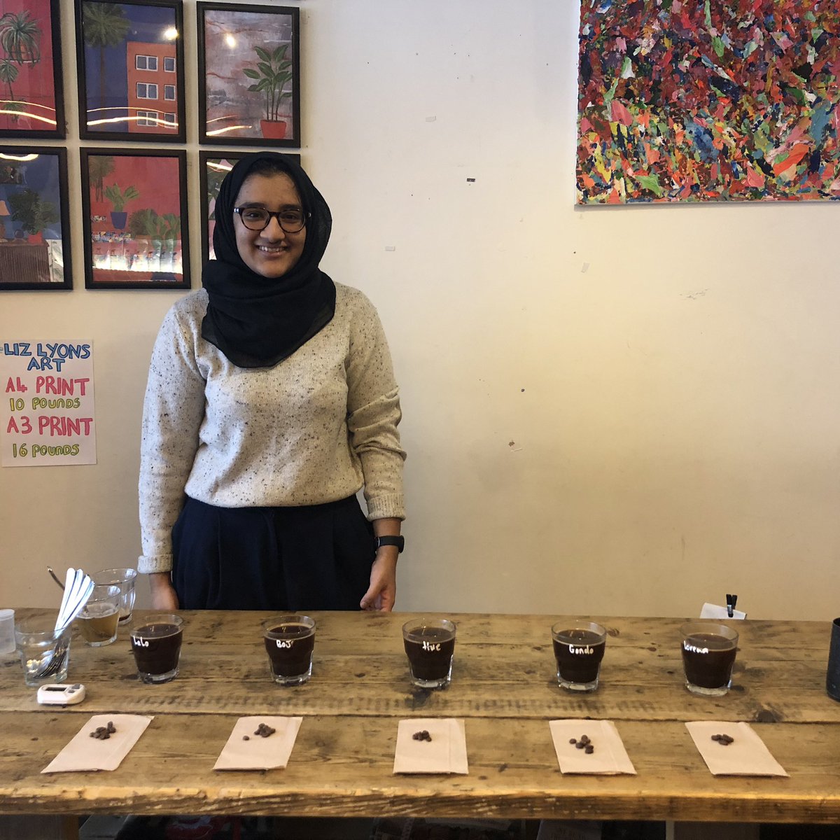 We are enjoying #InternationalCoffeeDay by working at <a href="/VagabondN7/">Vagabond N7</a> and tasting their amazing coffees!
