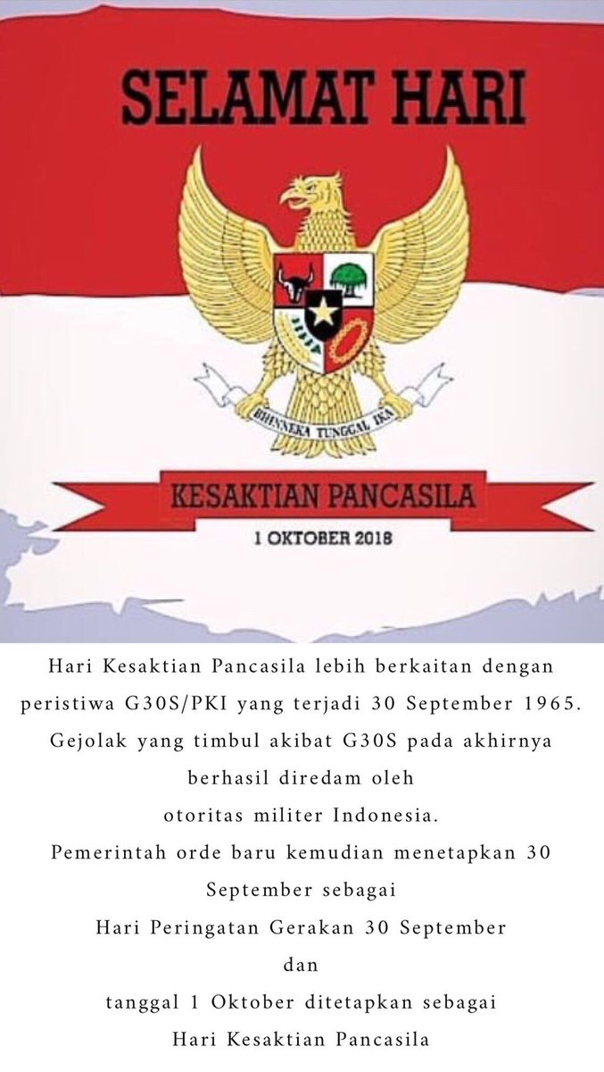 smfkh_instiper's tweet photo. Memperingati Hari Kesaktian Pancasila https://t.co/W5qKlRm7dU