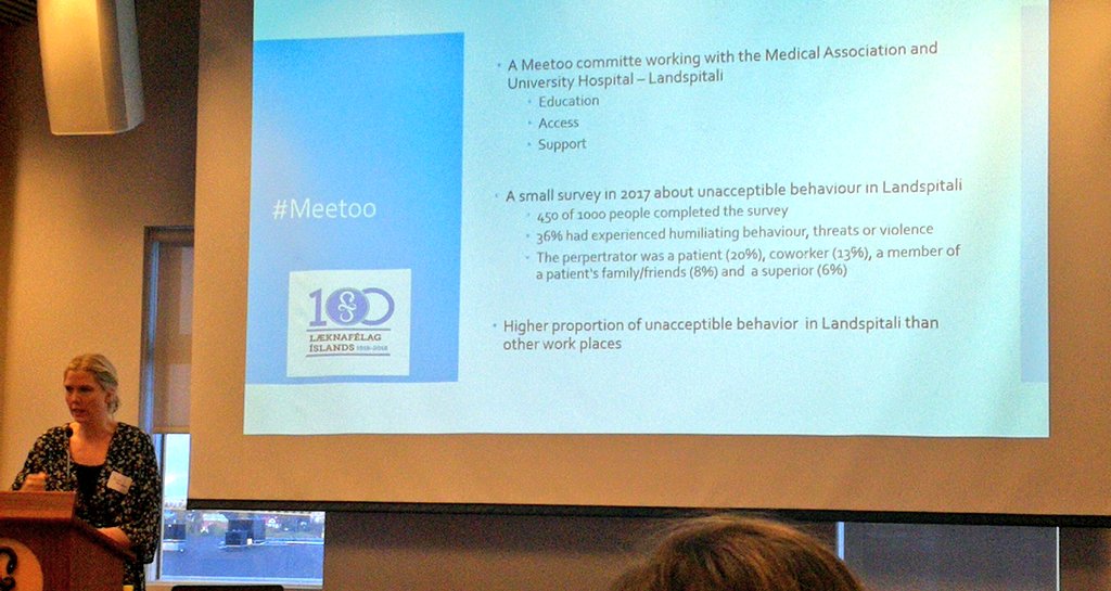 OLePennetier's tweet photo. #jdn @medwma | @CalineMattar and Icelandic General Doctors Association open #juniordoctorsnetwork meeting in Iceland #education #Wellbeing but also #sexualharassment problem https://t.co/a9LsViKh7e