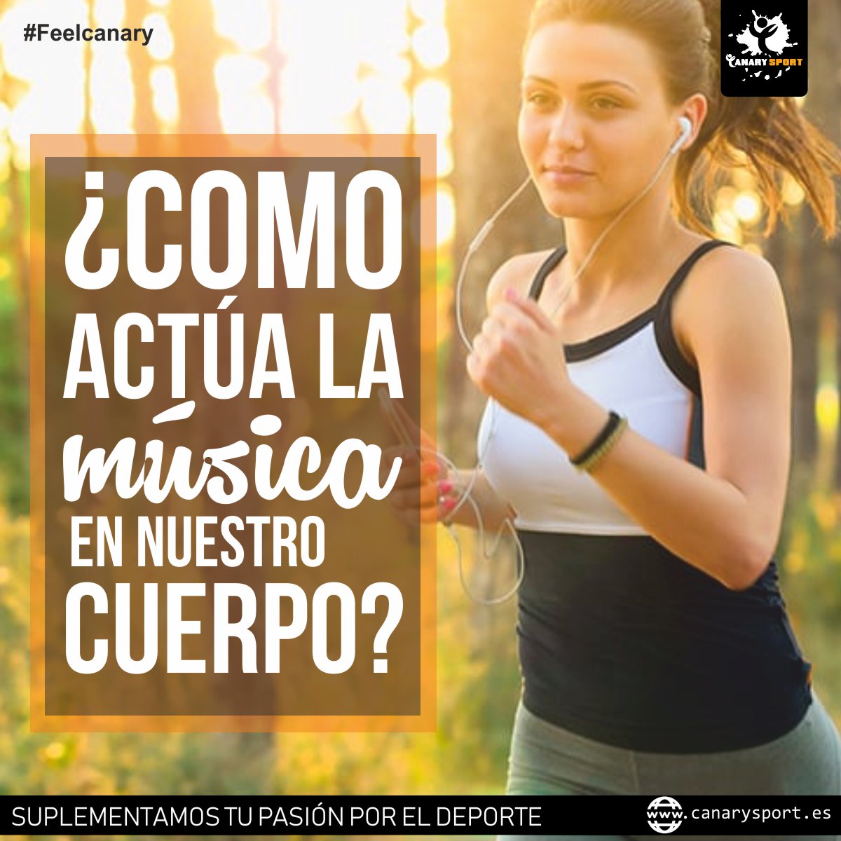 ¿Sabes cómo actúa la música🎵 en tu cuerpo?.
Hoy en el día 🎼internacional de la música🎧 te explicamos🧐 sus efectos en el cuerpo, mente🤔 y cómo te motiva💪. 
Entra en el CanaryBlog✅ y mira toda la informaciónℹ.

#Feelcanary
#canarysport

👉goo.gl/s3HqtJ🛒