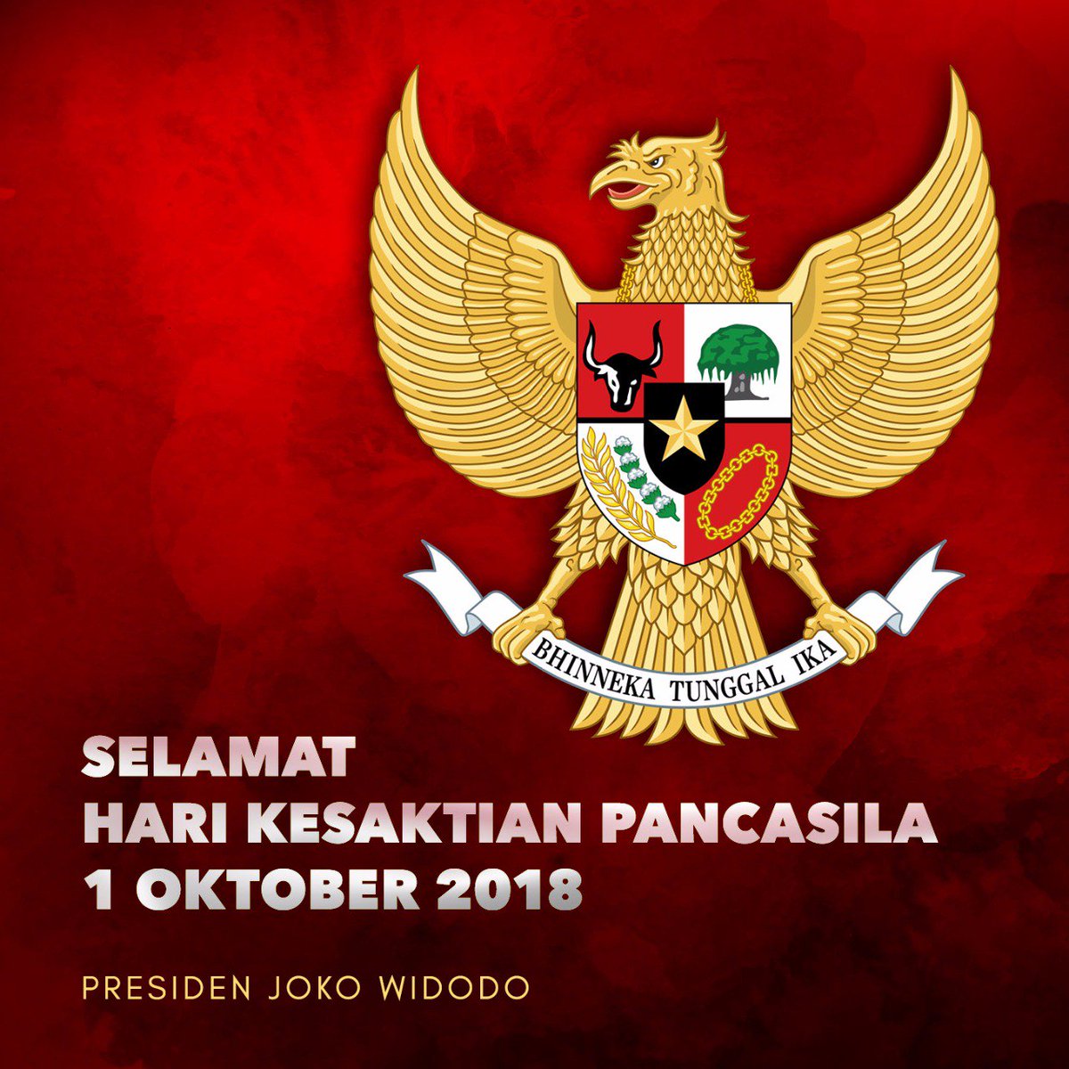 Memimpin upacara Peringatan Hari Kesaktian Pancasila Tahun 2018 di pelataran Monumen Pancasila Sakti, di Lubang Buaya, Jakarta.  

Setelah itu, bersama Wakil Presiden, mengunjungi rumah penyiksaan dan sumur lubang buaya, lalu beramah tamah dengan Keluarga Pahlawan Revolusi.