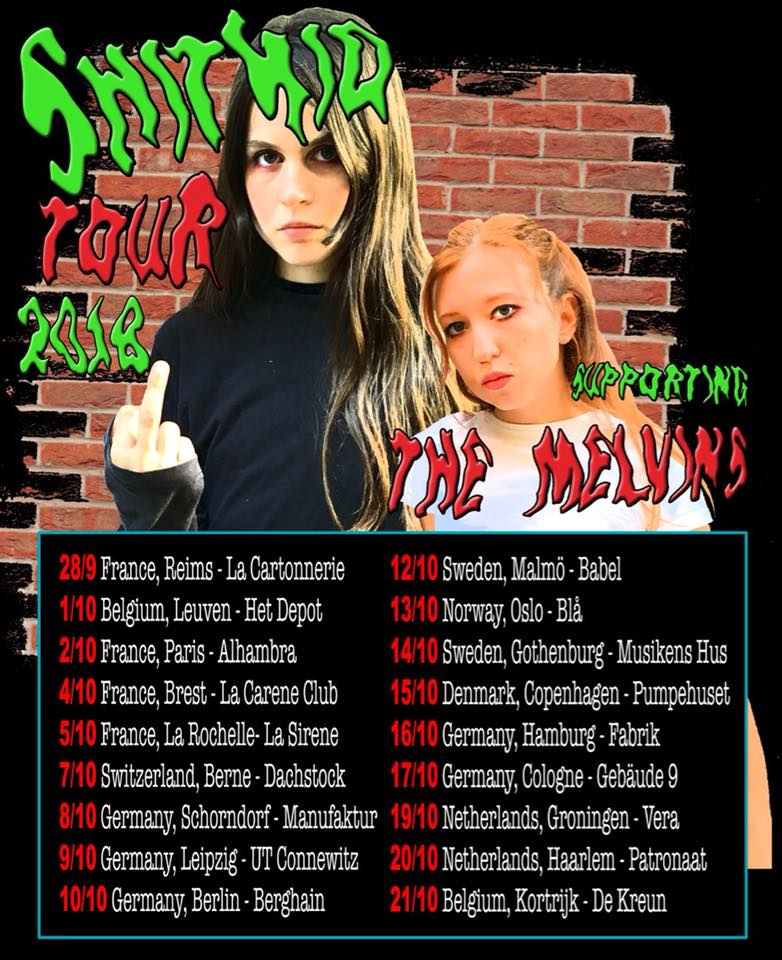 .<a href="/shitkidmusic/">ShitKid</a>’s EU tour with <a href="/melvinsdotcom/">melvins.com</a> hitting Het Depot in Leuven, Belgium tonight!