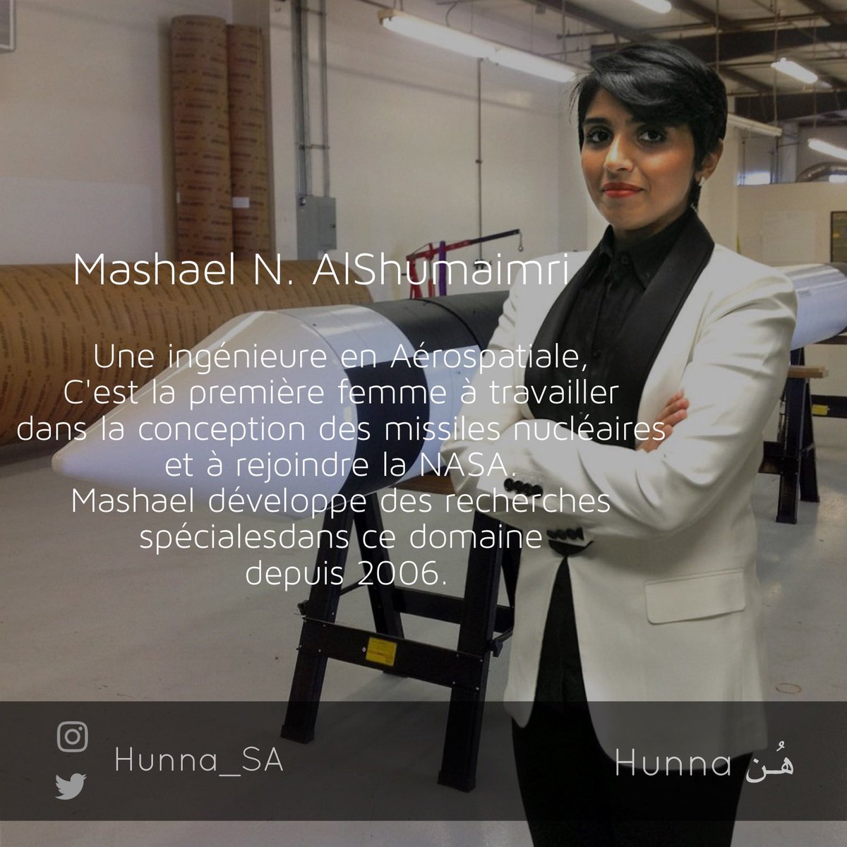 Hunna_SA's tweet photo. Ingénieure en Aerospatiale @MAshemimry 

#Hunna #ArabieSaoudite #AutonomiserLesFemmes #Saoudiennes https://t.co/yLbSJtvA6l